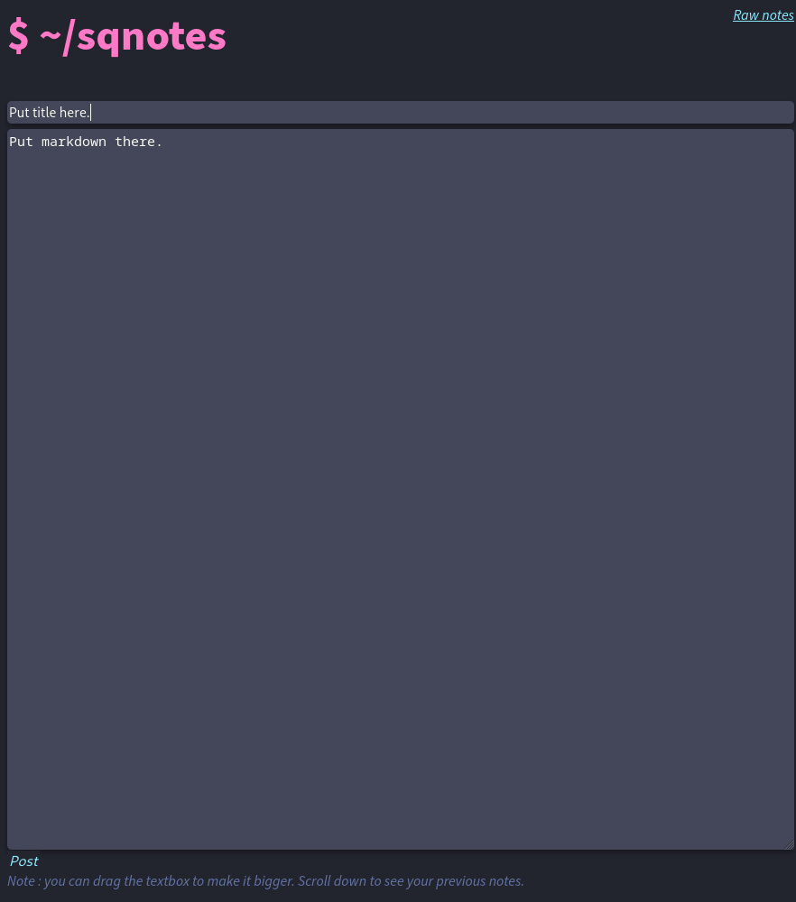 Screenshot of the application